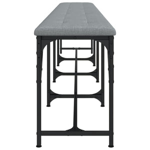 Hellgraue Essbank 248 cm mit Stahlgestell