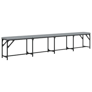 Hellgraue Essbank 248 cm mit Stahlgestell