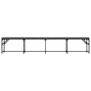 Dunkelgraue Essbank 248 cm Stahl & Stoff