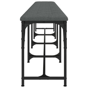 Dunkelgraue Essbank 248 cm Stahl & Stoff