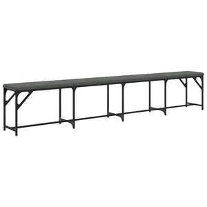 Dunkelgraue Essbank 248 cm Stahl & Stoff