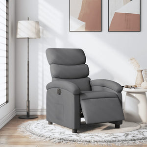 Relaxsessel Elektrisch Dunkelgrau Stoff