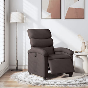 Relaxsessel Elektrisch Dunkelbraun Stoff