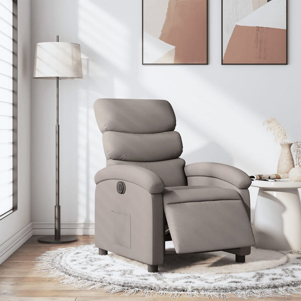Relaxsessel Elektrisch Taupe Stoff