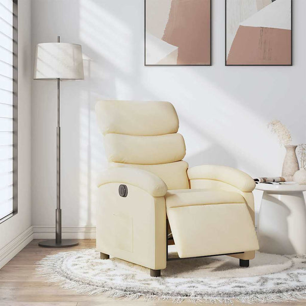 Relaxsessel Elektrisch Creme Stoff