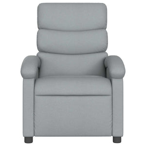 vidaXL Electric Massage Armchair Light Grey Fabric