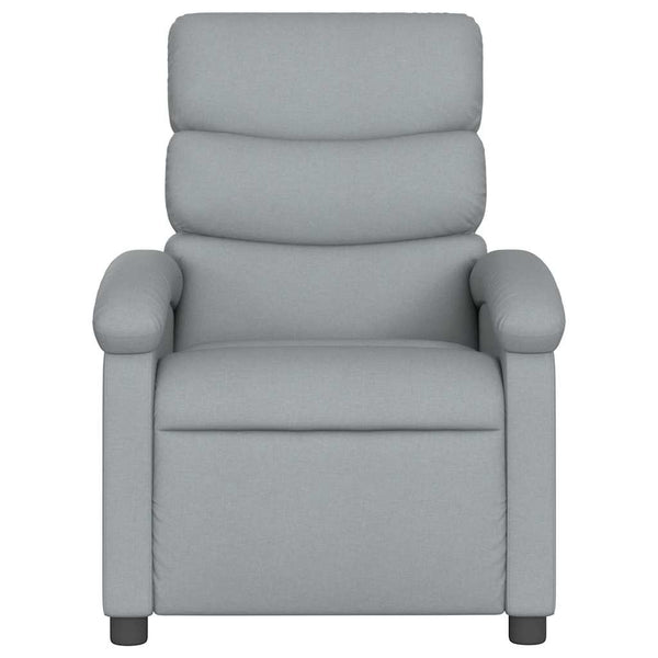 vidaXL Electric Massage Armchair Light Grey Fabric