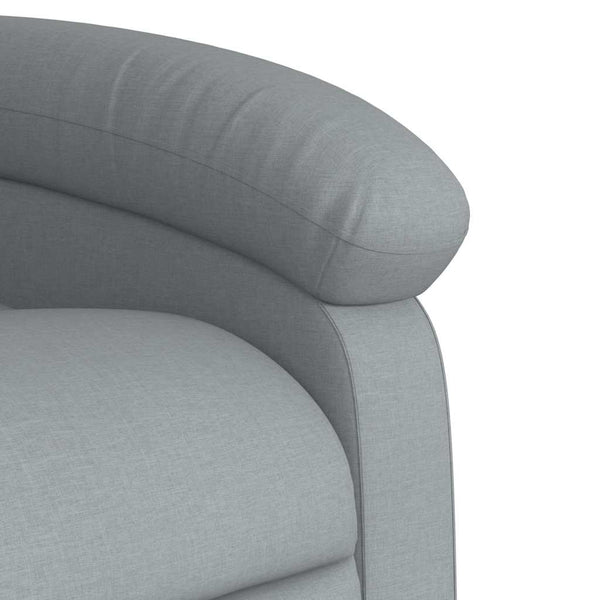 vidaXL Electric Massage Armchair Light Grey Fabric