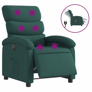 Elektrischer Massagesessel Dunkelgrün