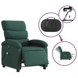 Elektrischer Massagesessel Dunkelgrün