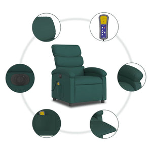 Elektrischer Massagesessel Dunkelgrün