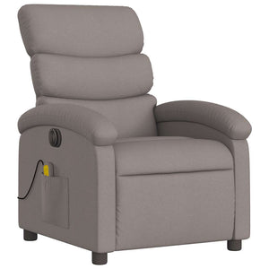 Massagesessel Elektrisch Taupe Stoff