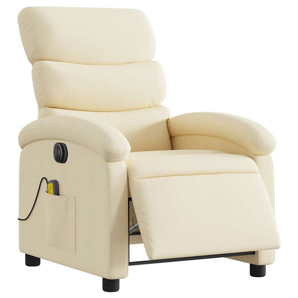 Massagesessel Elektrisch Creme Stoff