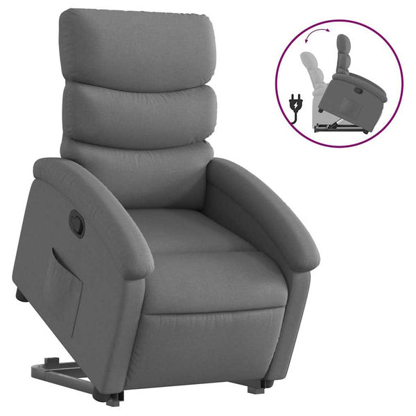 Relaxsessel mit Aufstehhilfe Dunkelgrau