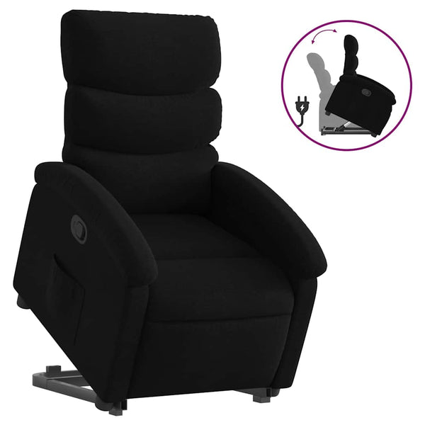 Relaxsessel mit Aufstehhilfe Schwarz