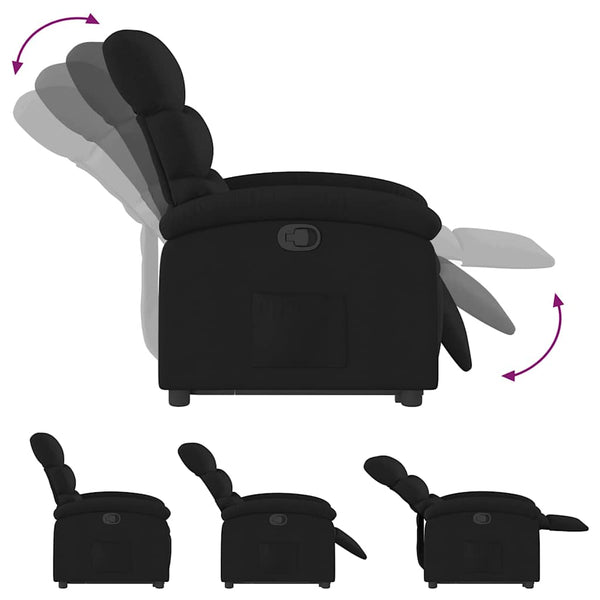 Relaxsessel mit Aufstehhilfe Schwarz