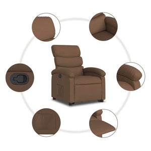 Relaxsessel mit Aufstehhilfe Braun