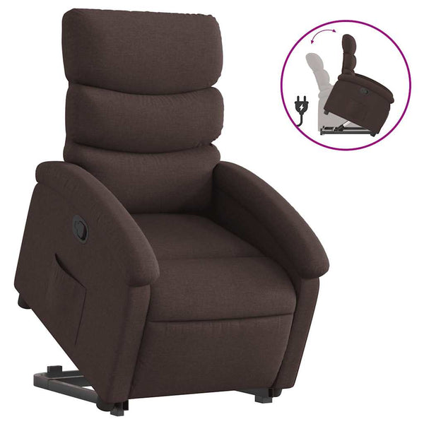 Relaxsessel mit Aufstehhilfe Dunkelbraun
