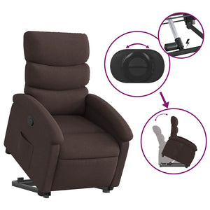 Relaxsessel mit Aufstehhilfe Dunkelbraun