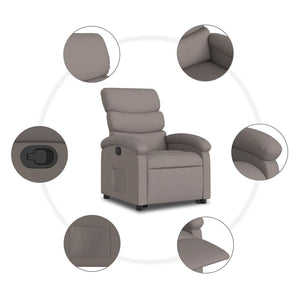 Relaxsessel mit Aufstehhilfe Taupe