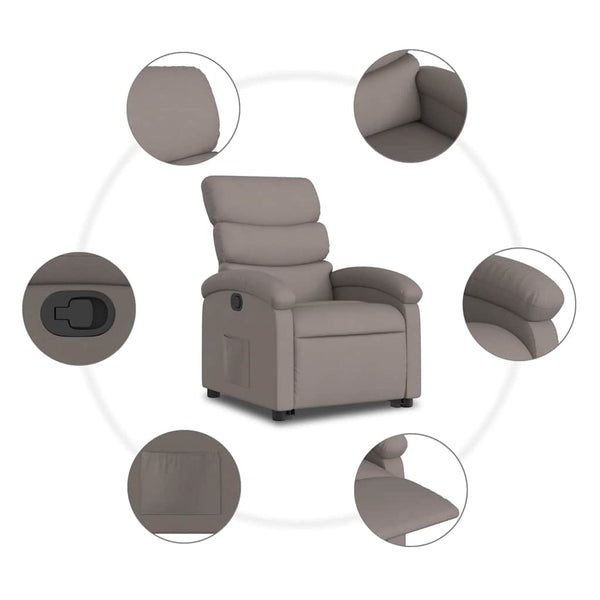 Relaxsessel mit Aufstehhilfe Taupe