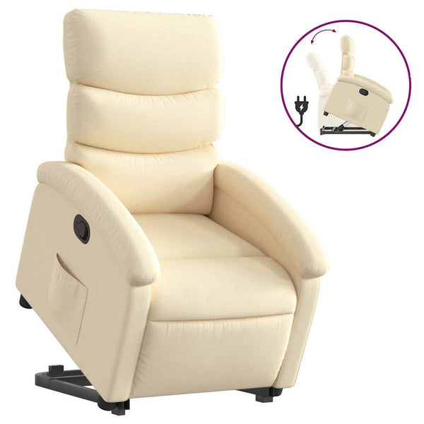 Relaxsessel mit Aufstehhilfe Creme