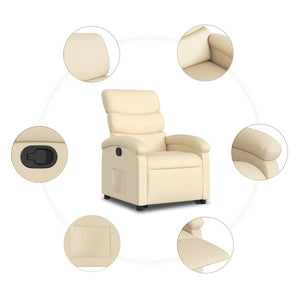 Relaxsessel mit Aufstehhilfe Creme