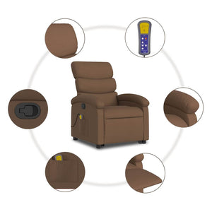 Massagesessel mit Aufstehhilfe Braun