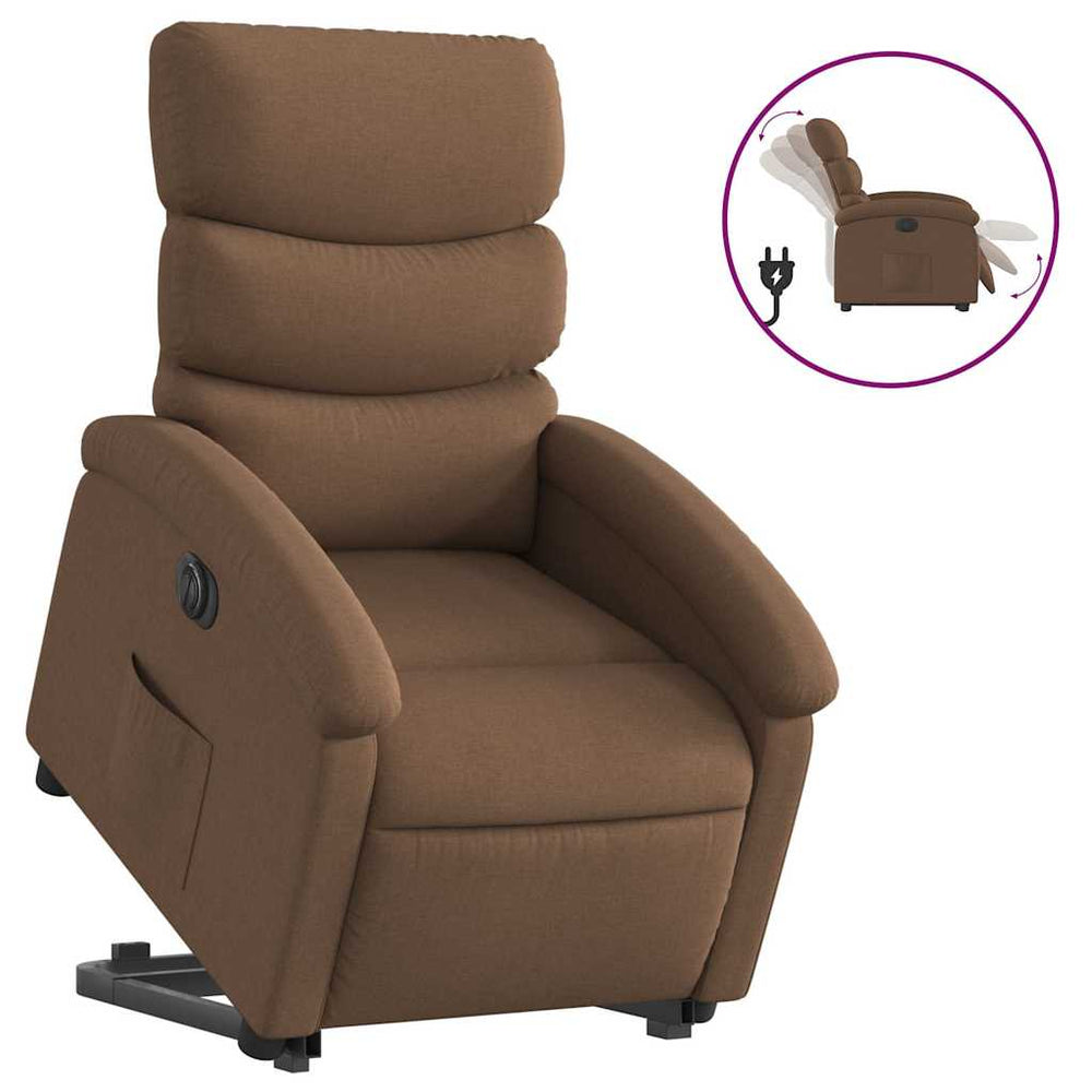 Elektrischer Relaxsessel mit Aufstehhilfe Braun