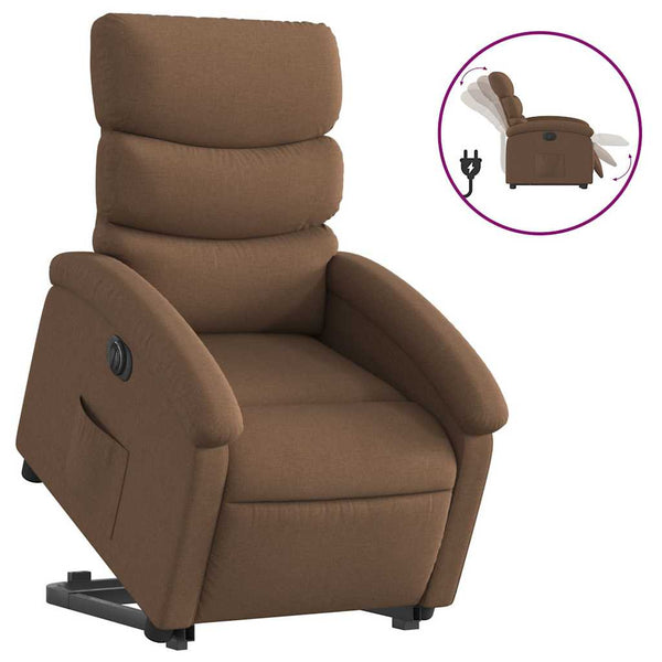 Elektrischer Relaxsessel mit Aufstehhilfe Braun