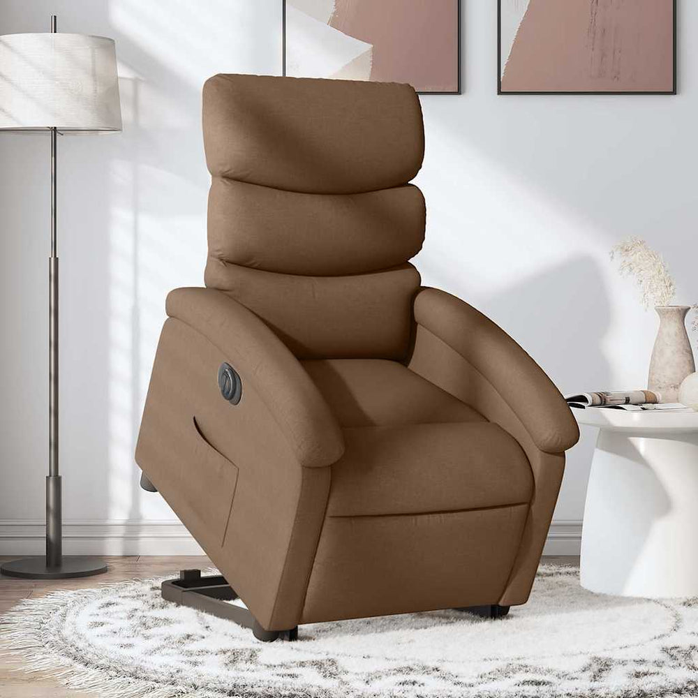 Elektrischer Relaxsessel mit Aufstehhilfe Braun