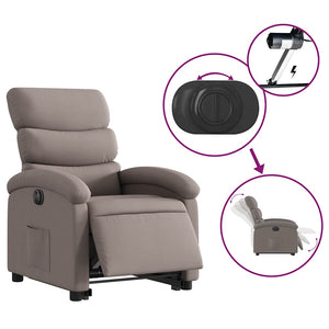 Elektrischer Relaxsessel mit Aufstehhilfe Taupe