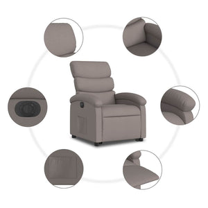 Elektrischer Relaxsessel mit Aufstehhilfe Taupe