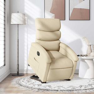 Elektrischer Relaxsessel mit Aufstehhilfe Creme