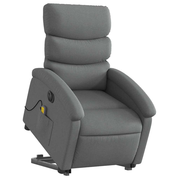 Elektrischer Massagesessel mit Aufstehhilfe Dunkelgrau