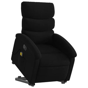 Elektrischer Massagesessel mit Aufstehhilfe Schwarz
