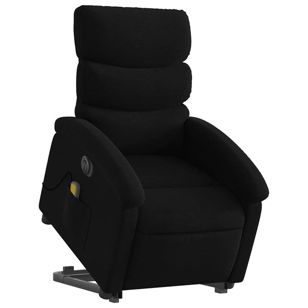 Elektrischer Massagesessel mit Aufstehhilfe Schwarz