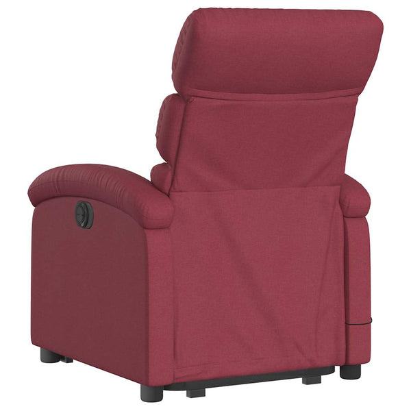 Elektrischer Massagesessel mit Aufstehhilfe Weinrot