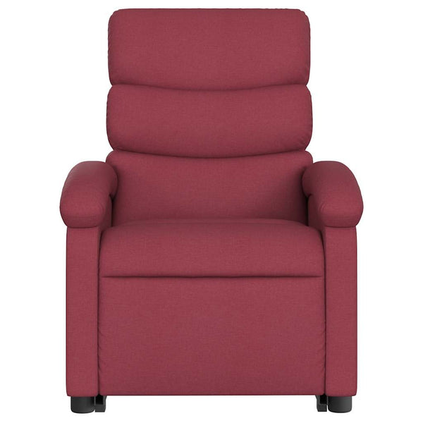 Elektrischer Massagesessel mit Aufstehhilfe Weinrot