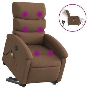 Elektrischer Massagesessel mit Aufstehhilfe Braun