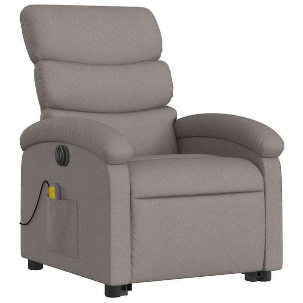 Elektrischer Massagesessel mit Aufstehhilfe Taupe