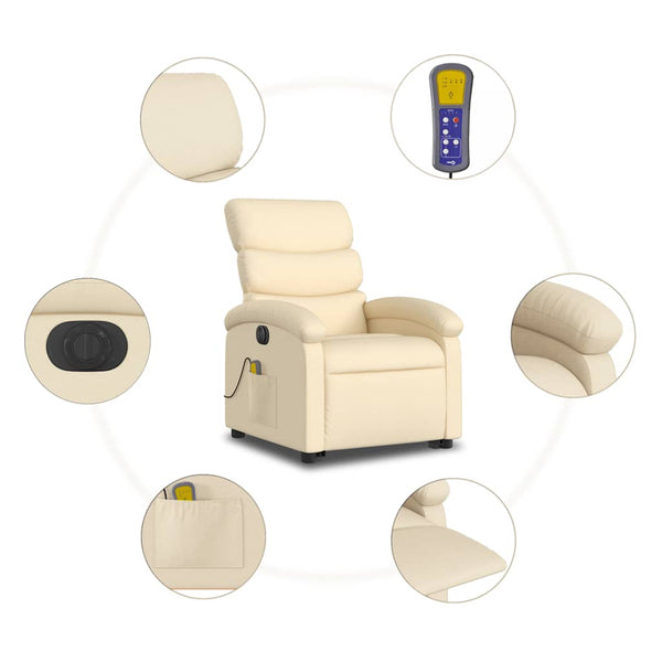 Elektrischer Massagesessel mit Aufstehhilfe Creme