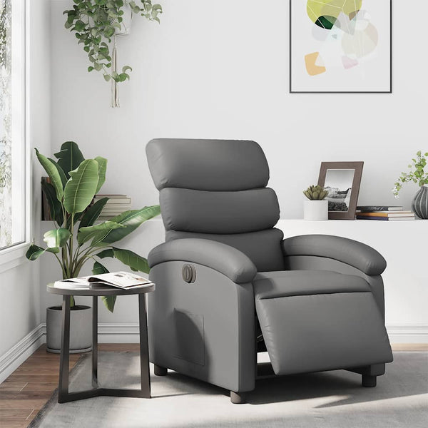 Relaxsessel Elektrisch Grau Kunstleder