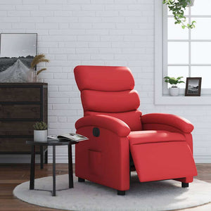 Elektrischer Relaxsessel Rot Kunstleder