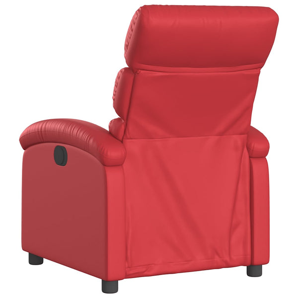 Elektrischer Relaxsessel Rot Kunstleder