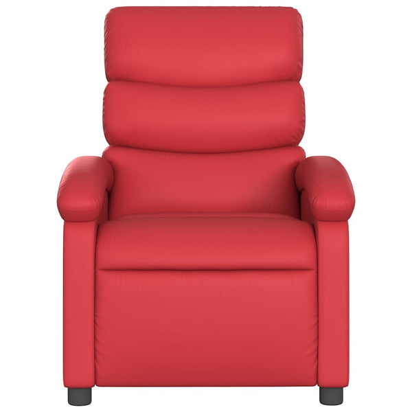 Elektrischer Relaxsessel Rot Kunstleder