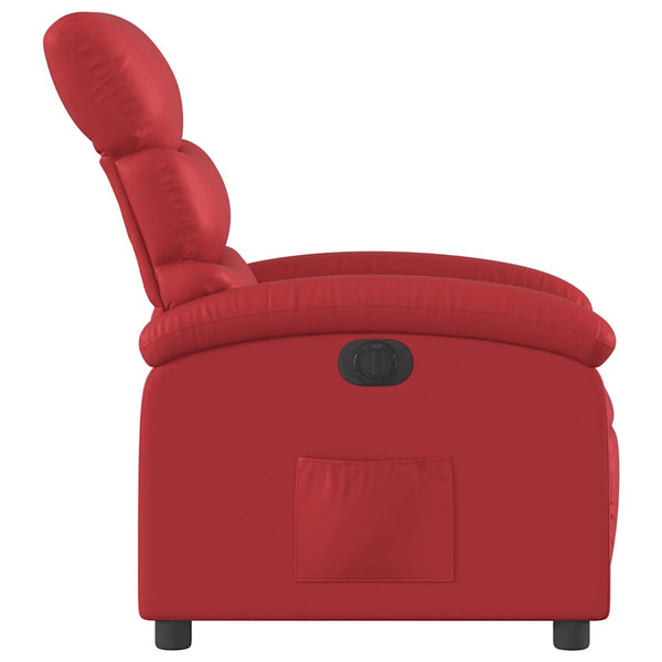 Elektrischer Relaxsessel Rot Kunstleder
