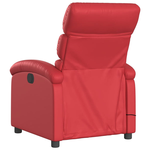 Elektrischer Massagesessel Rot Kunstleder