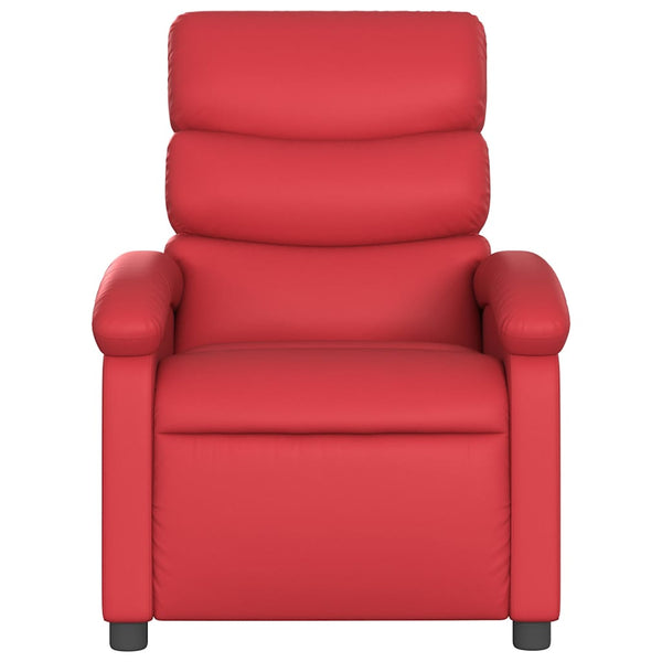 Elektrischer Massagesessel Rot Kunstleder
