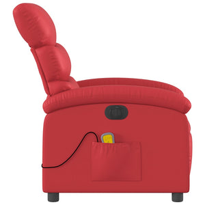 Elektrischer Massagesessel Rot Kunstleder